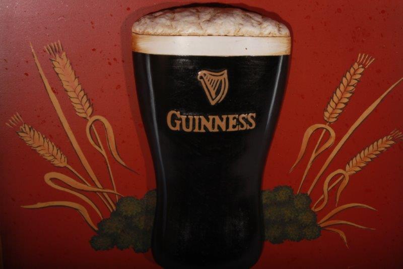 Three Dimensional Guinness Wooden Bar Sign