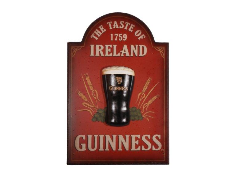 Three Dimensional Guinness Wooden Bar Sign