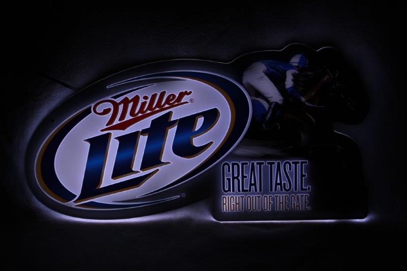 Miller Lite Kentucky Derby Themed Light Sign