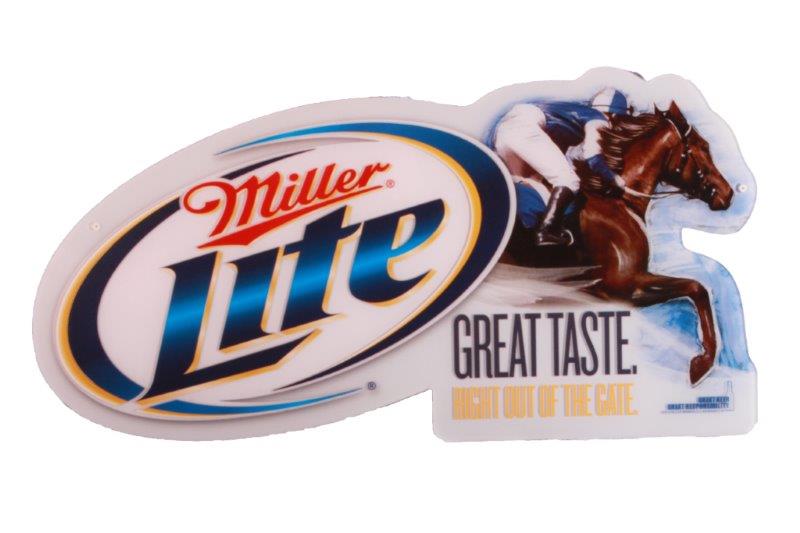 Miller Lite Kentucky Derby Themed Light Sign