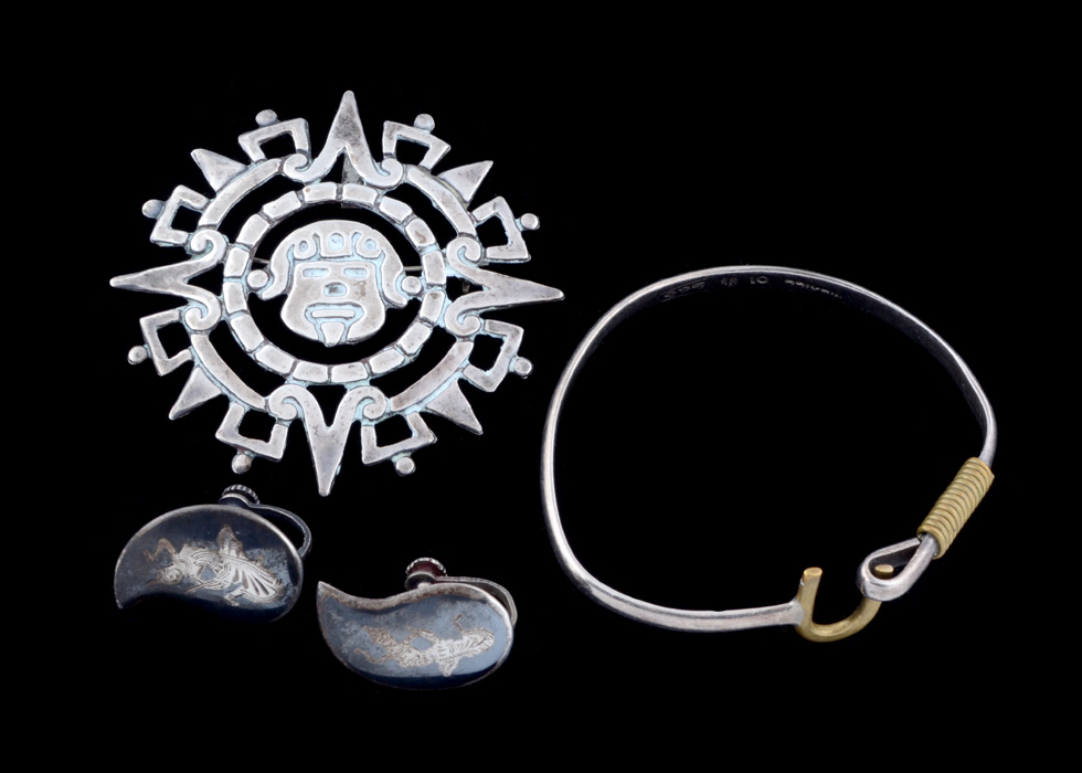 Sterling Mexican and Siam Jewelry