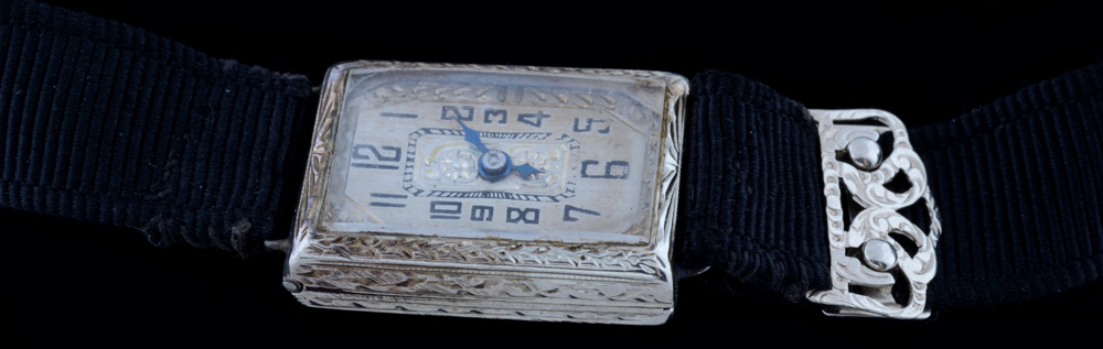 1920s 14K White Gold Watch and Interchangeable 18K Clasp Band