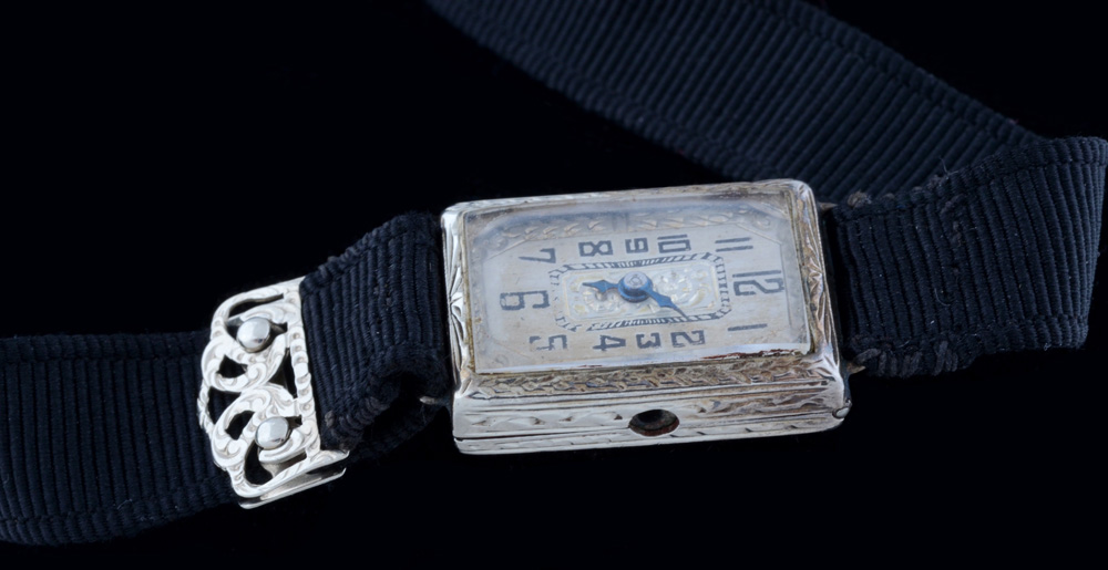 1920s 14K White Gold Watch and Interchangeable 18K Clasp Band