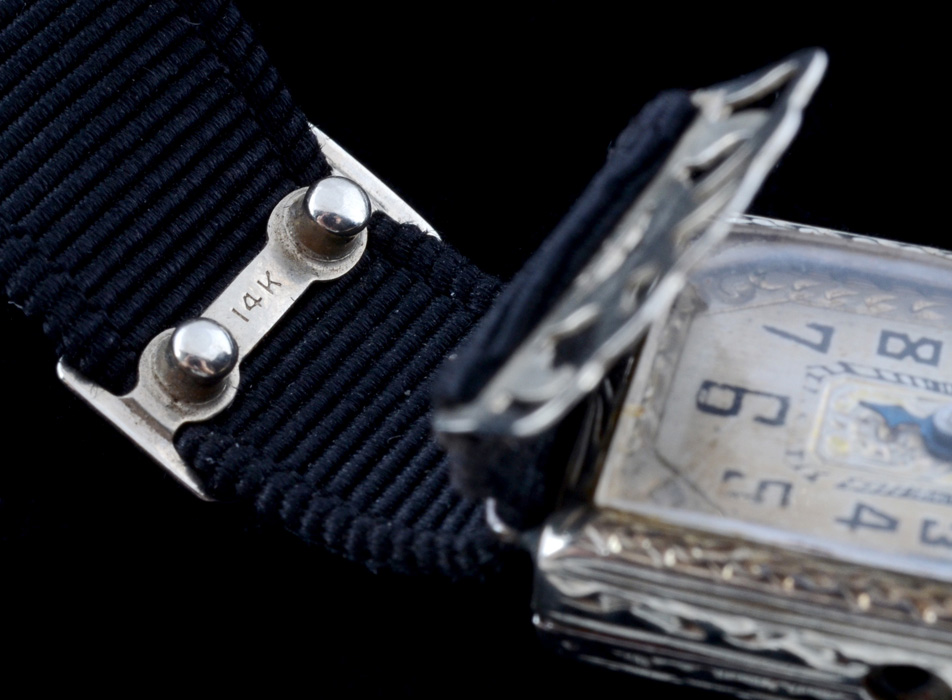 1920s 14K White Gold Watch and Interchangeable 18K Clasp Band