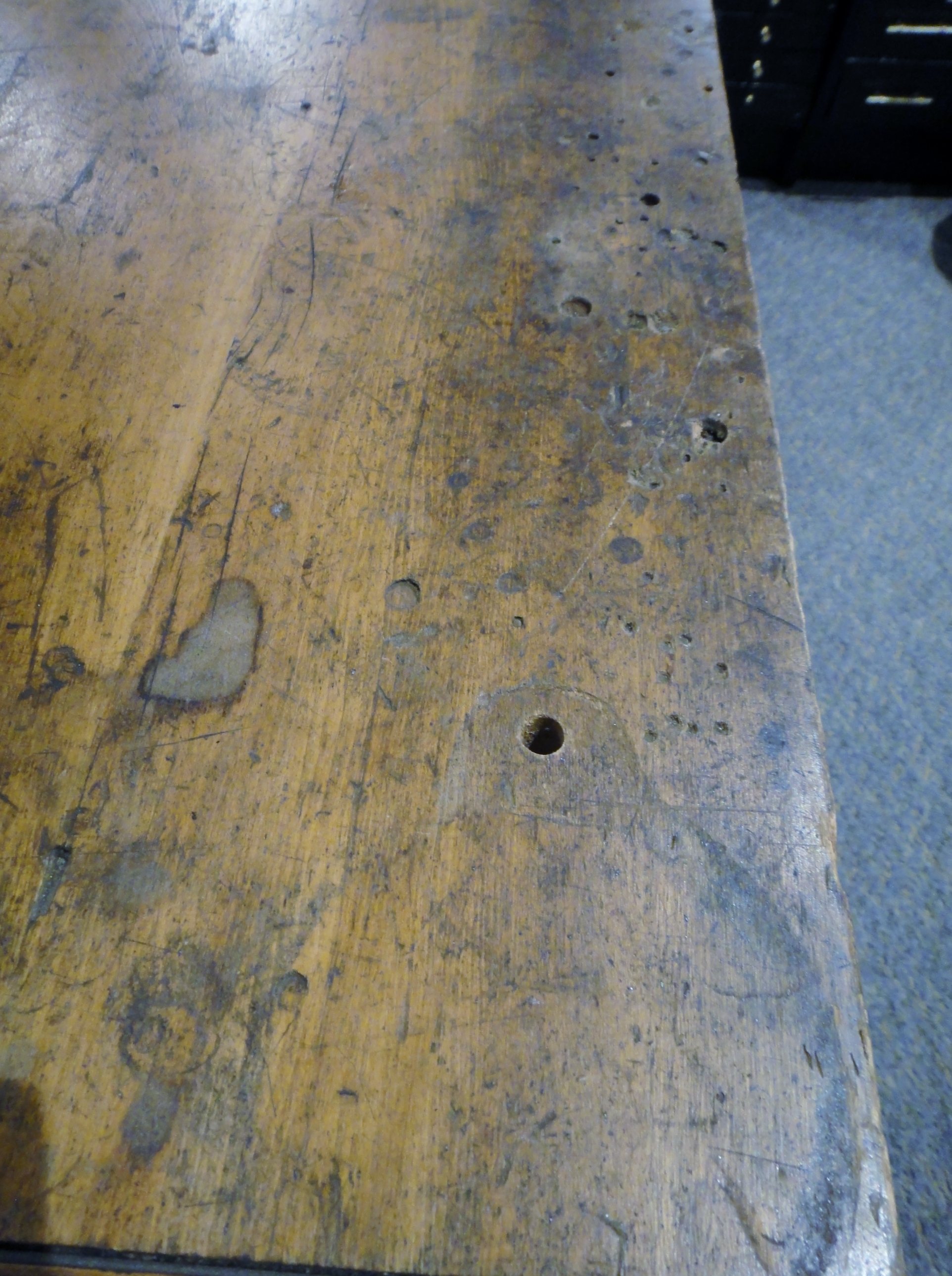 Antique Machinist Oak Table