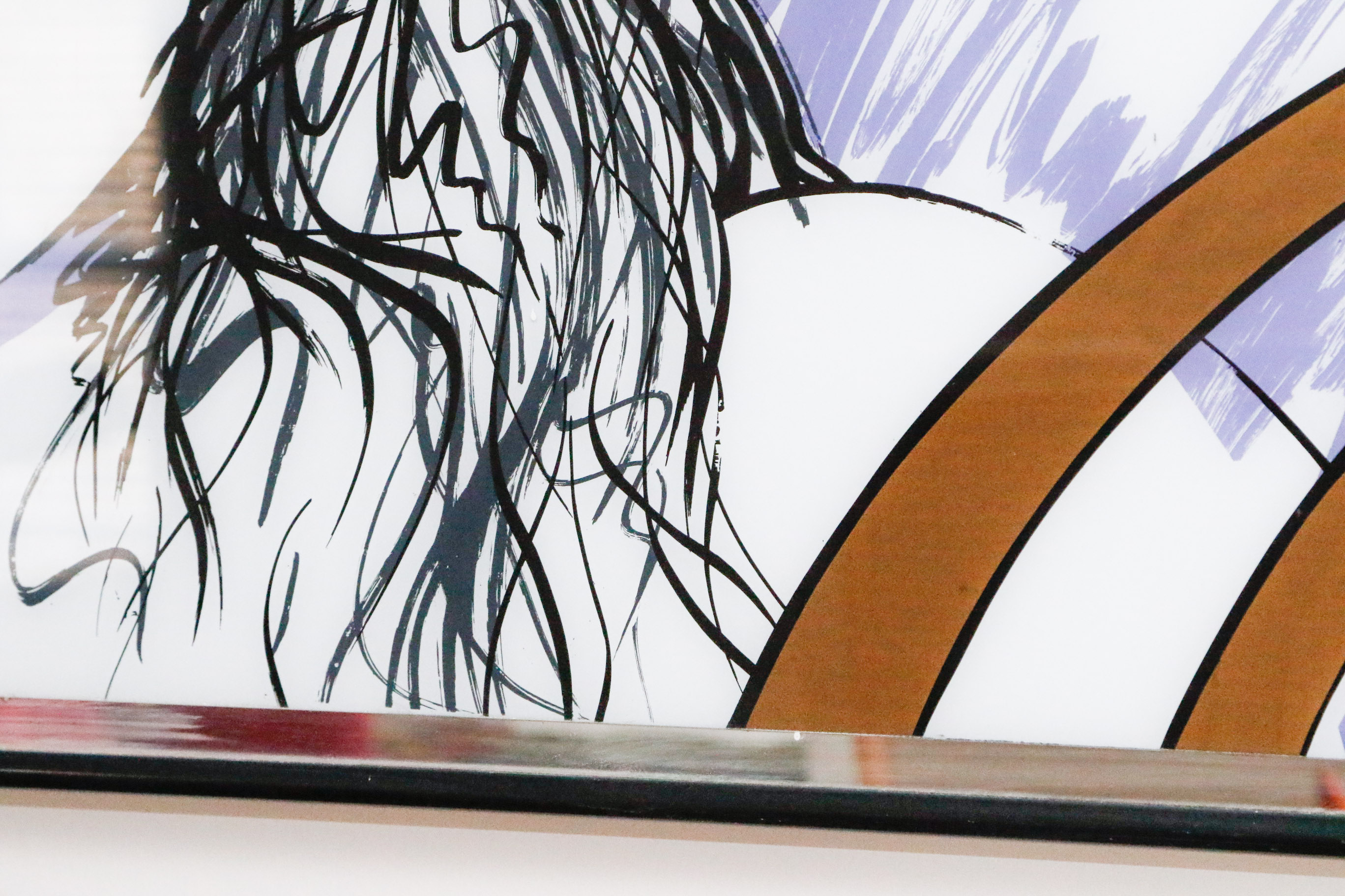 1980's Art Mirror After Patrick Nagel