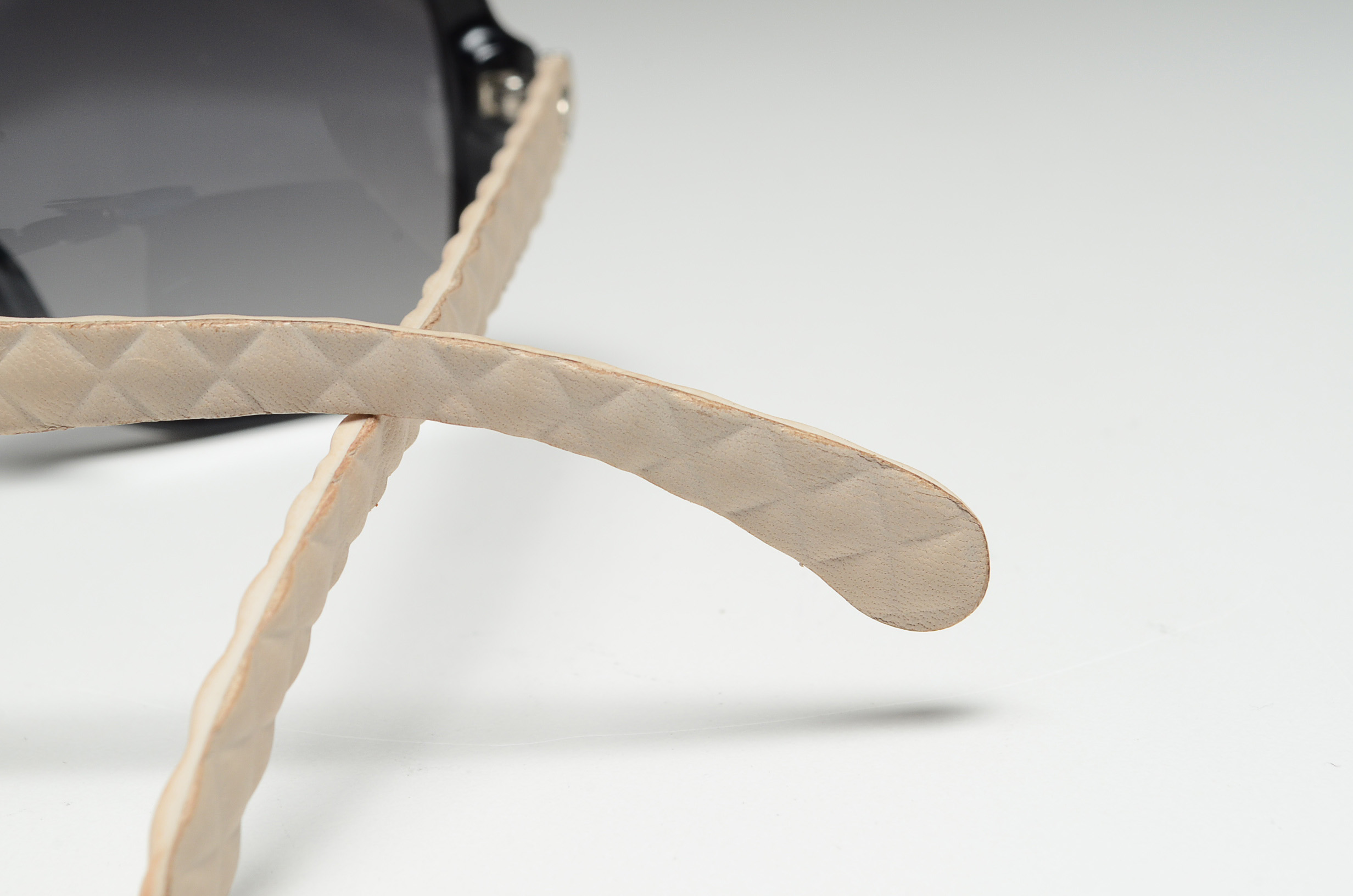 Chanel Designer Polarized Sunglasses with Quilted Sides and Case