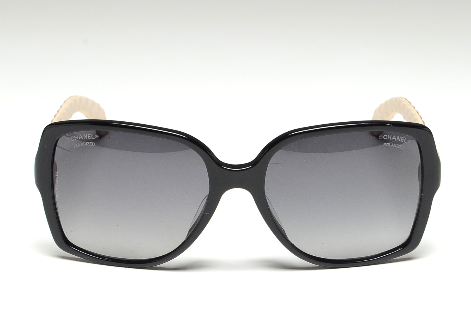 Chanel Designer Polarized Sunglasses with Quilted Sides and Case