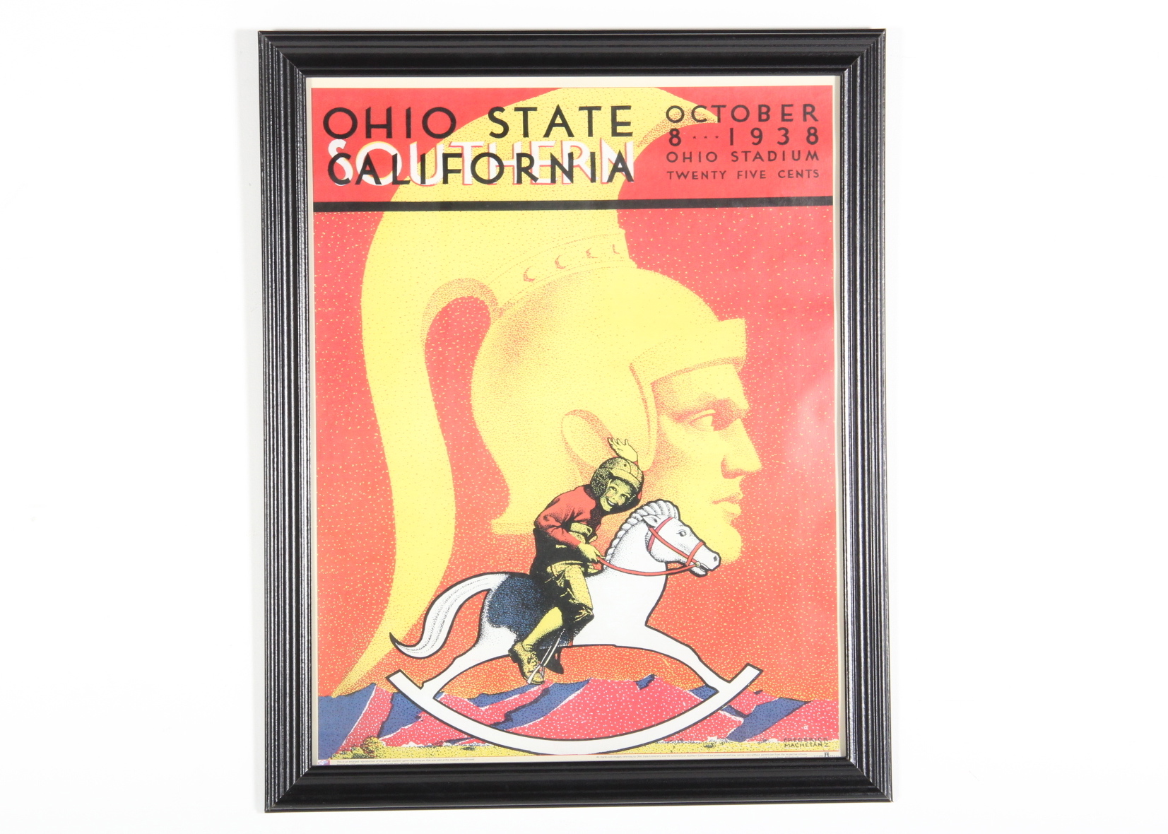 Ohio State Southern California 1938 Poster