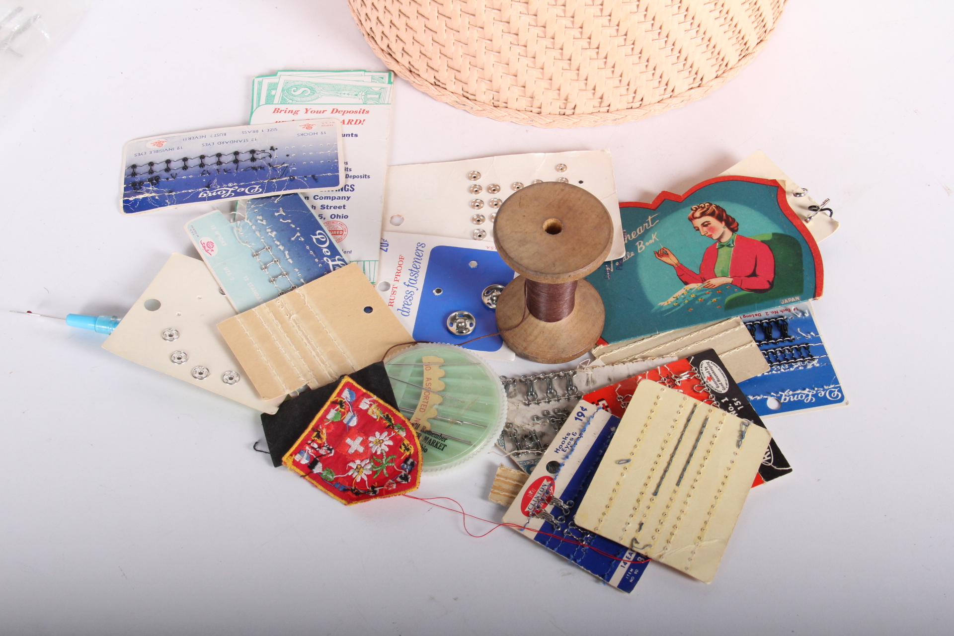 Vintage Harvey Wicker Sewing Basket