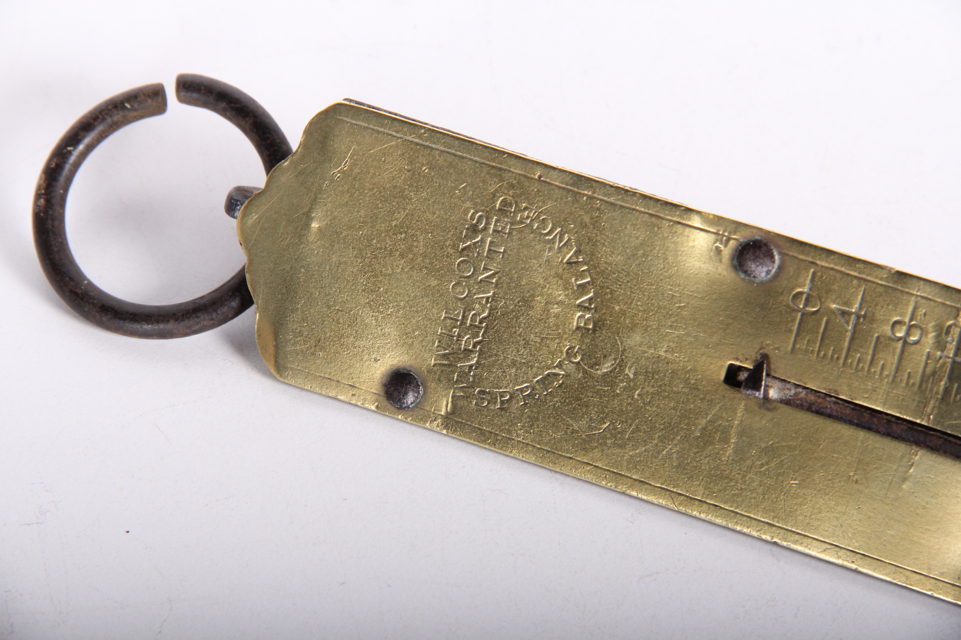 Vintage Wilcox Brass Spring Balance Scale