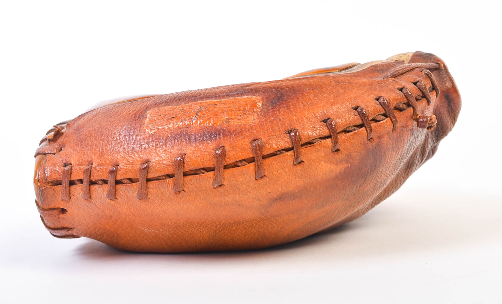 Rare Vintage Longchamp Ceramic and Leather Baseball Mitt