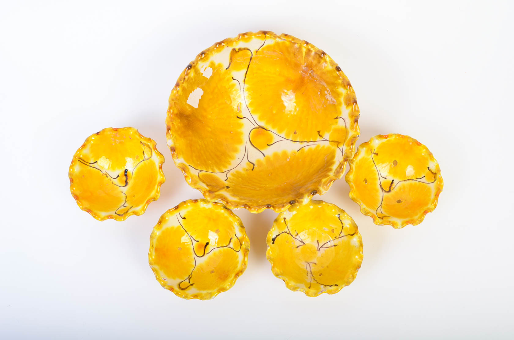 Vintage Mexican Handmade Set of Bowls