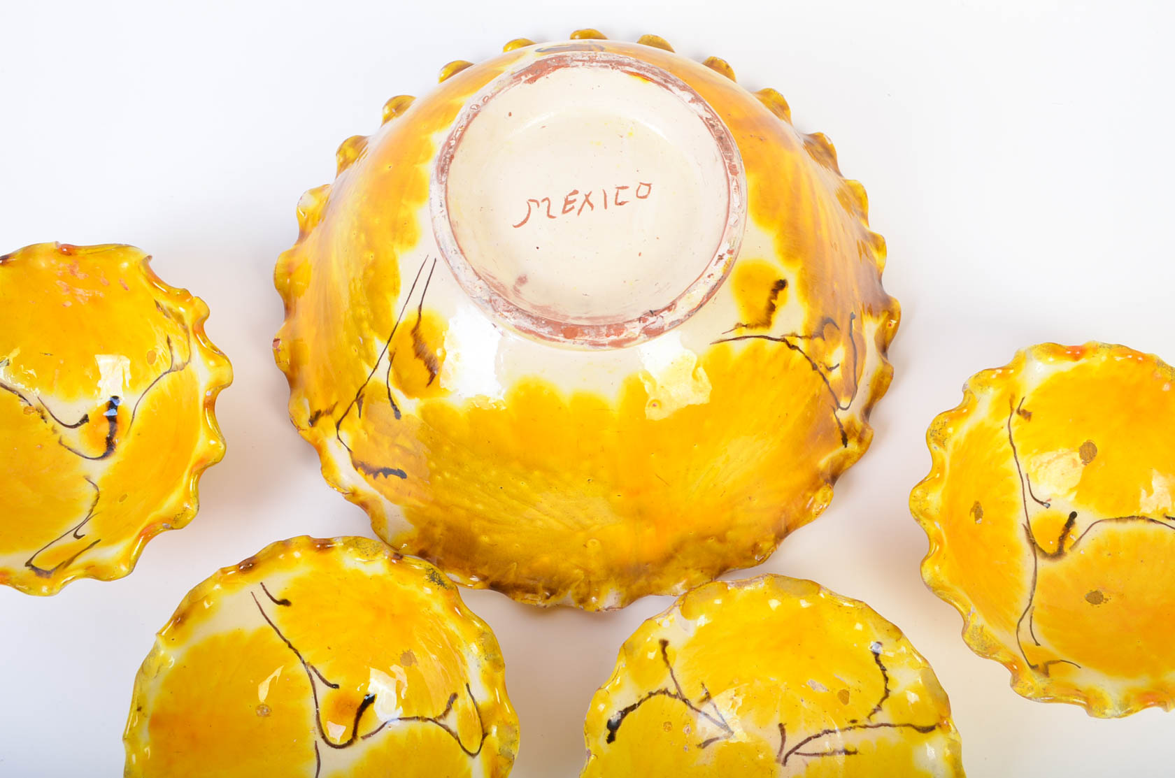 Vintage Mexican Handmade Set of Bowls