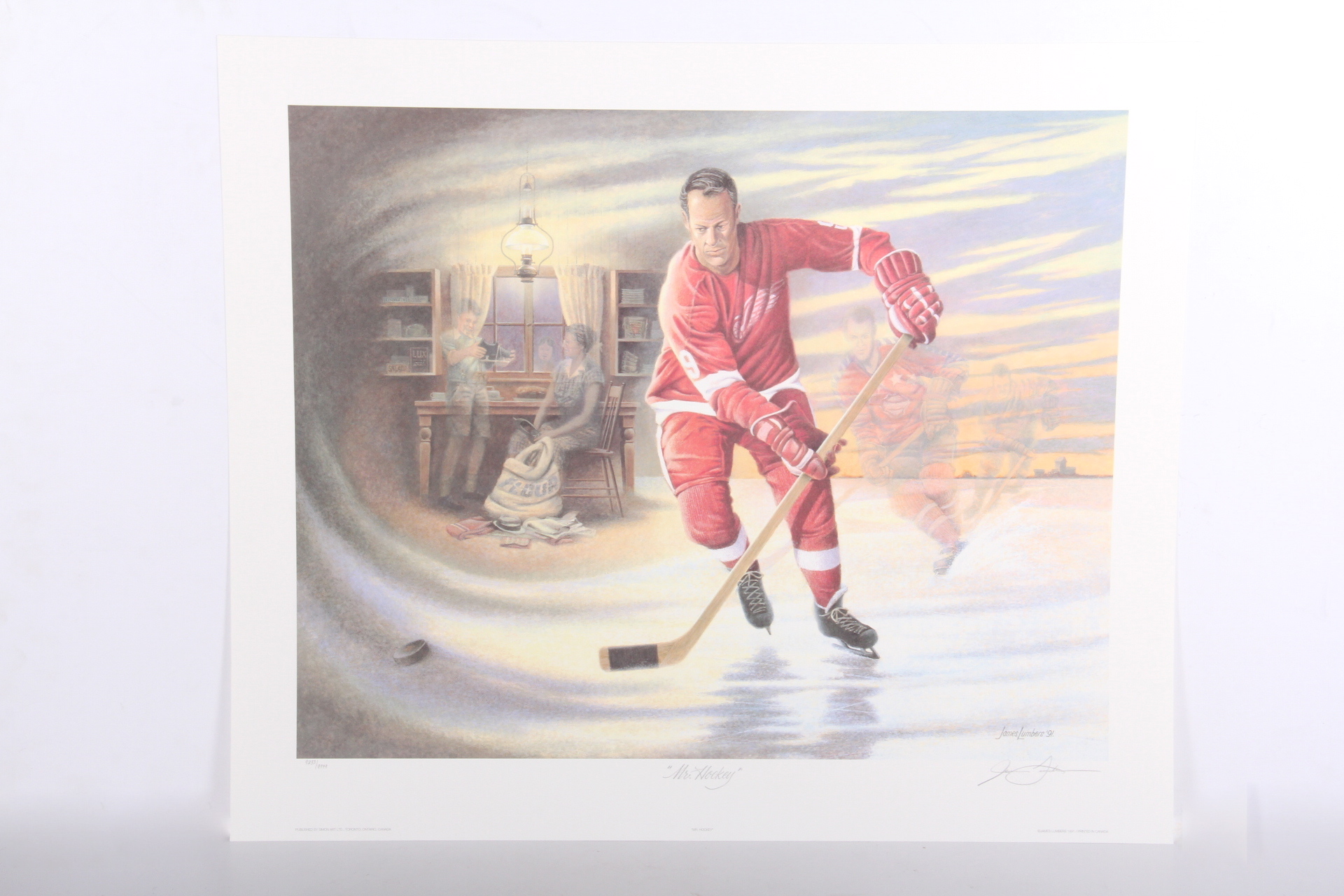 James Lumbers "Mr. Hockey" Offset Lithograph