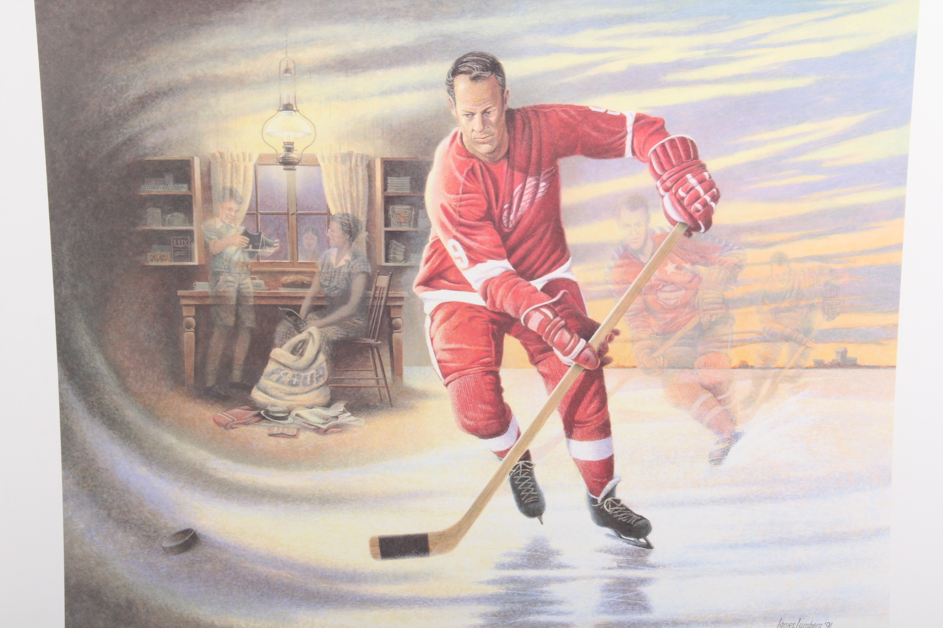 James Lumbers "Mr. Hockey" Offset Lithograph