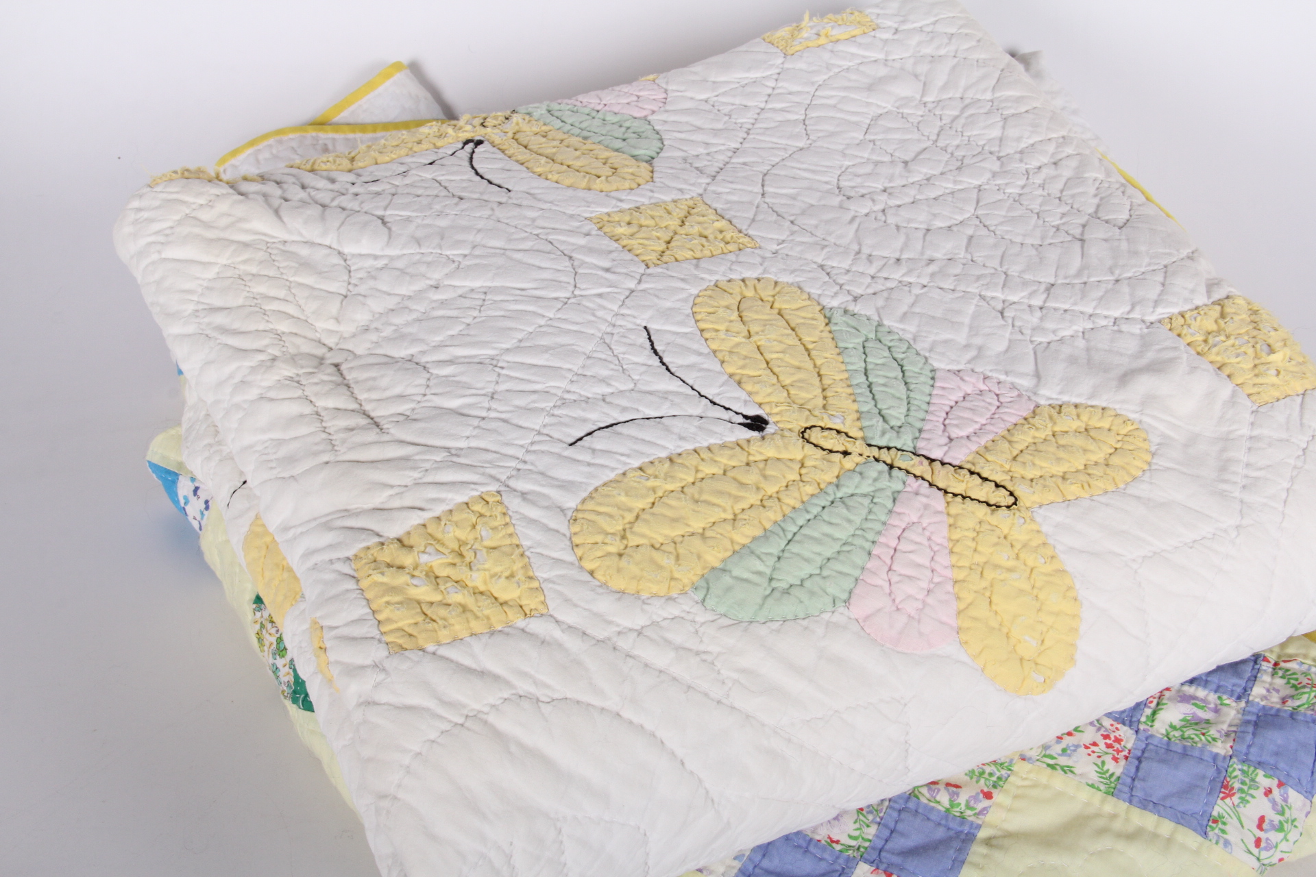 Butterfly Applique Quilt and Tic-Tac-Toe Quilt