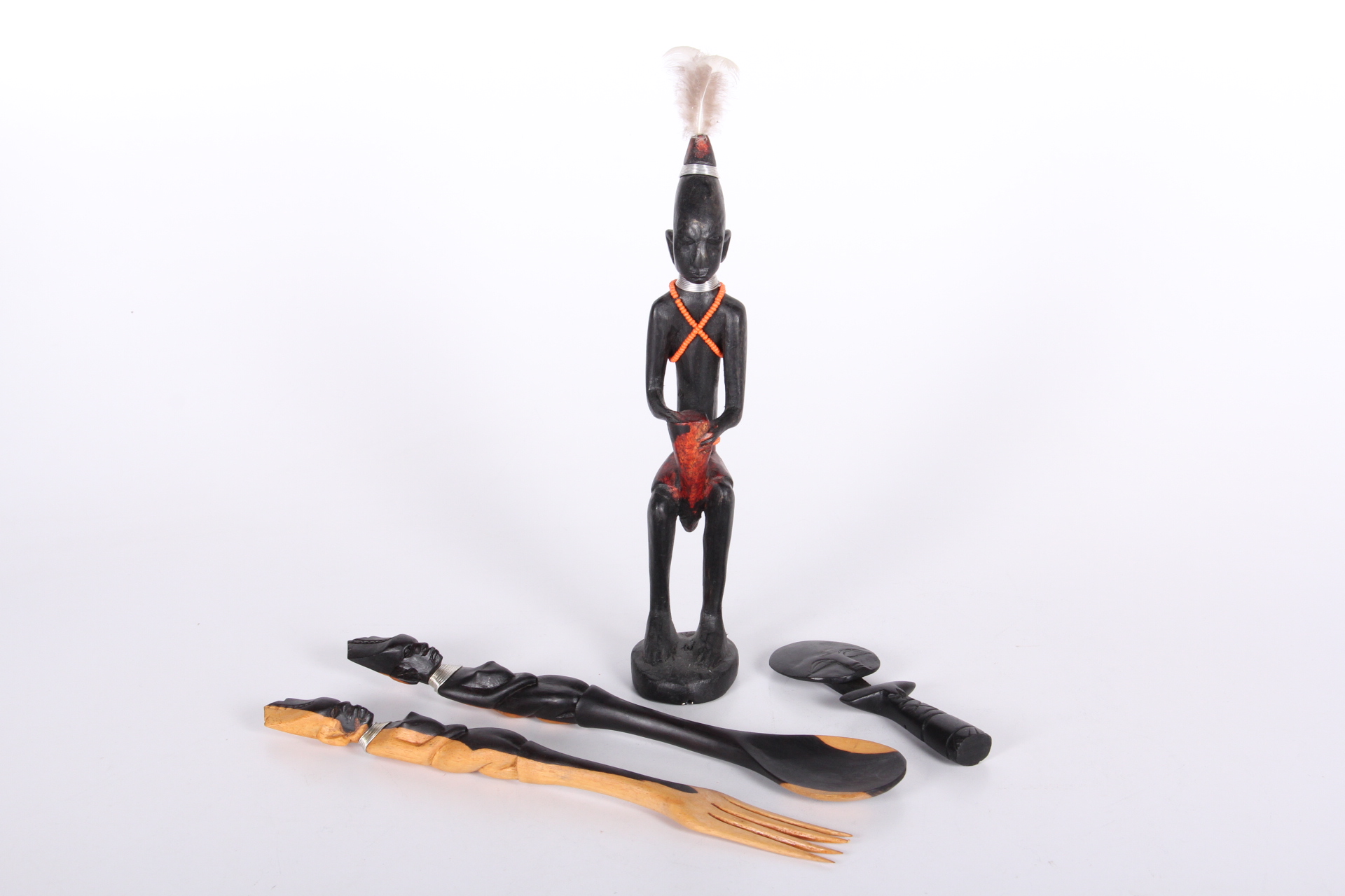 Quartet of African Carved Wood