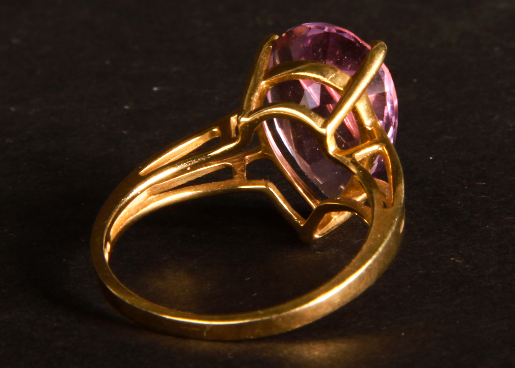10K Yellow Gold and Genuine Amethyst Ring