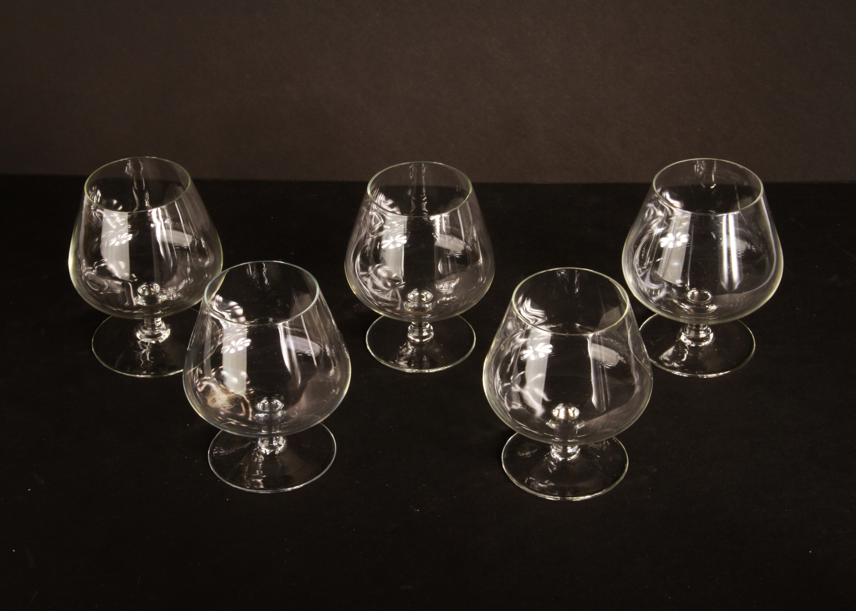 Five Glass Brandy Snifters