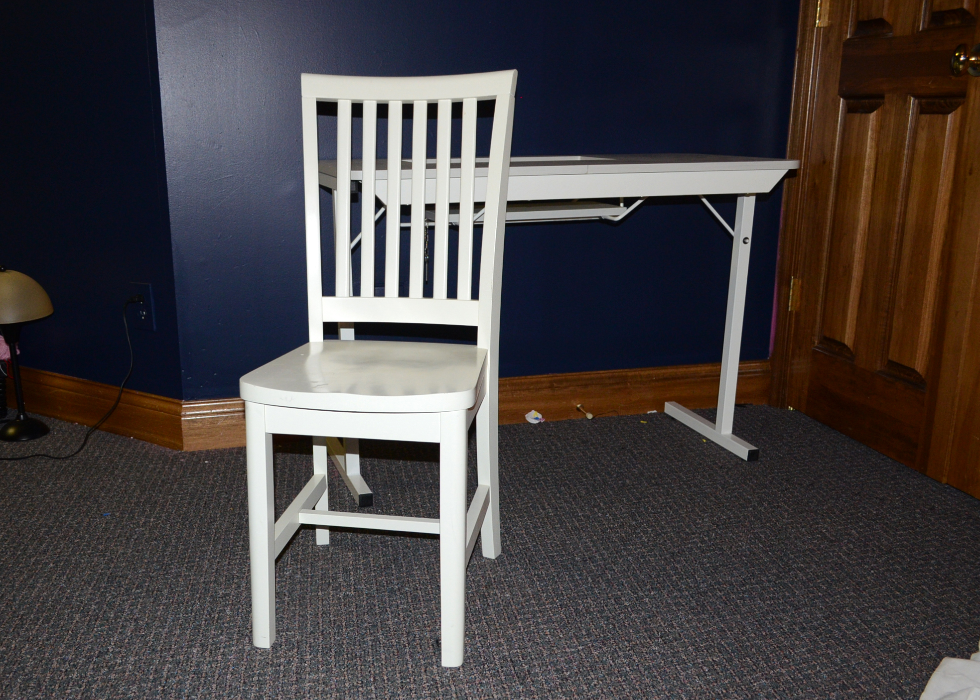 Contemporary White Sewing Table