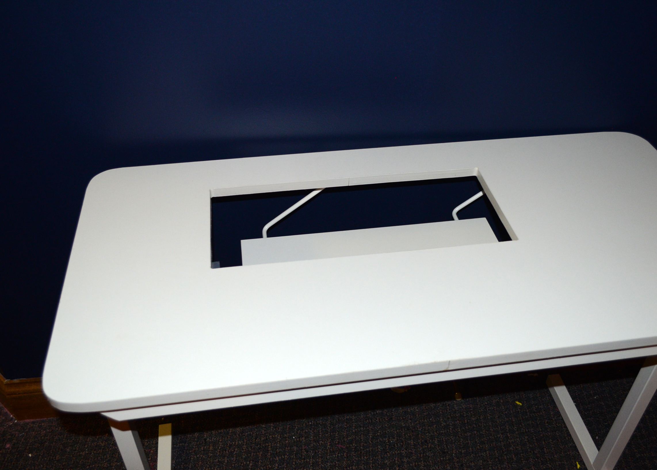 Contemporary White Sewing Table