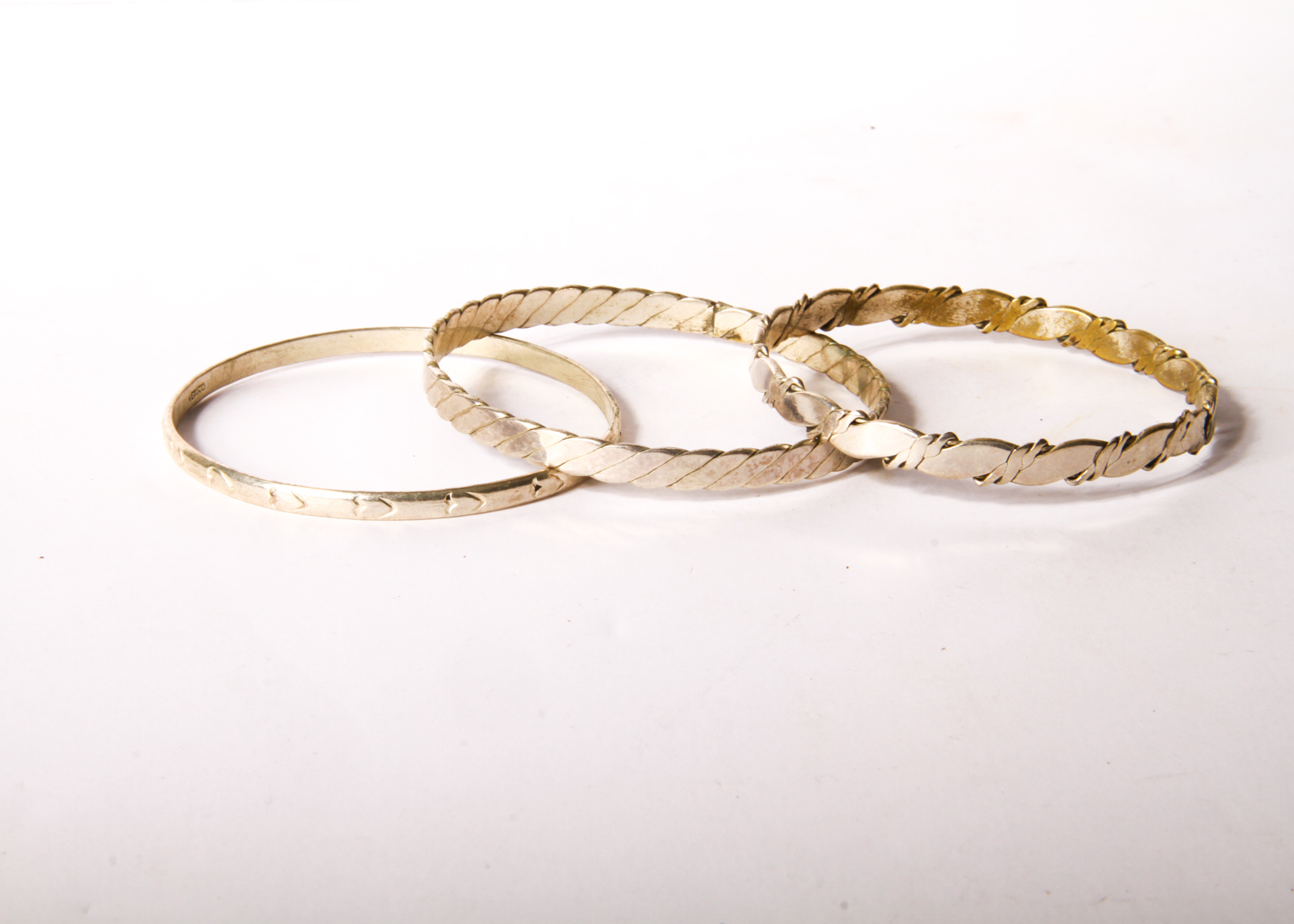 Trio of Sterling Silver Bracelets