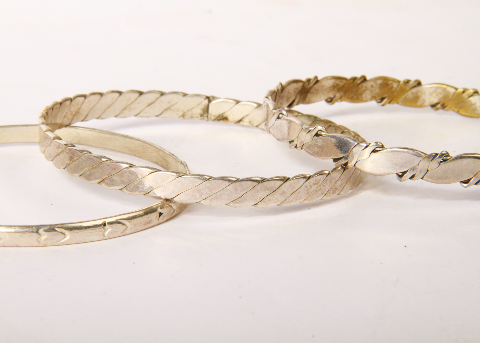 Trio of Sterling Silver Bracelets