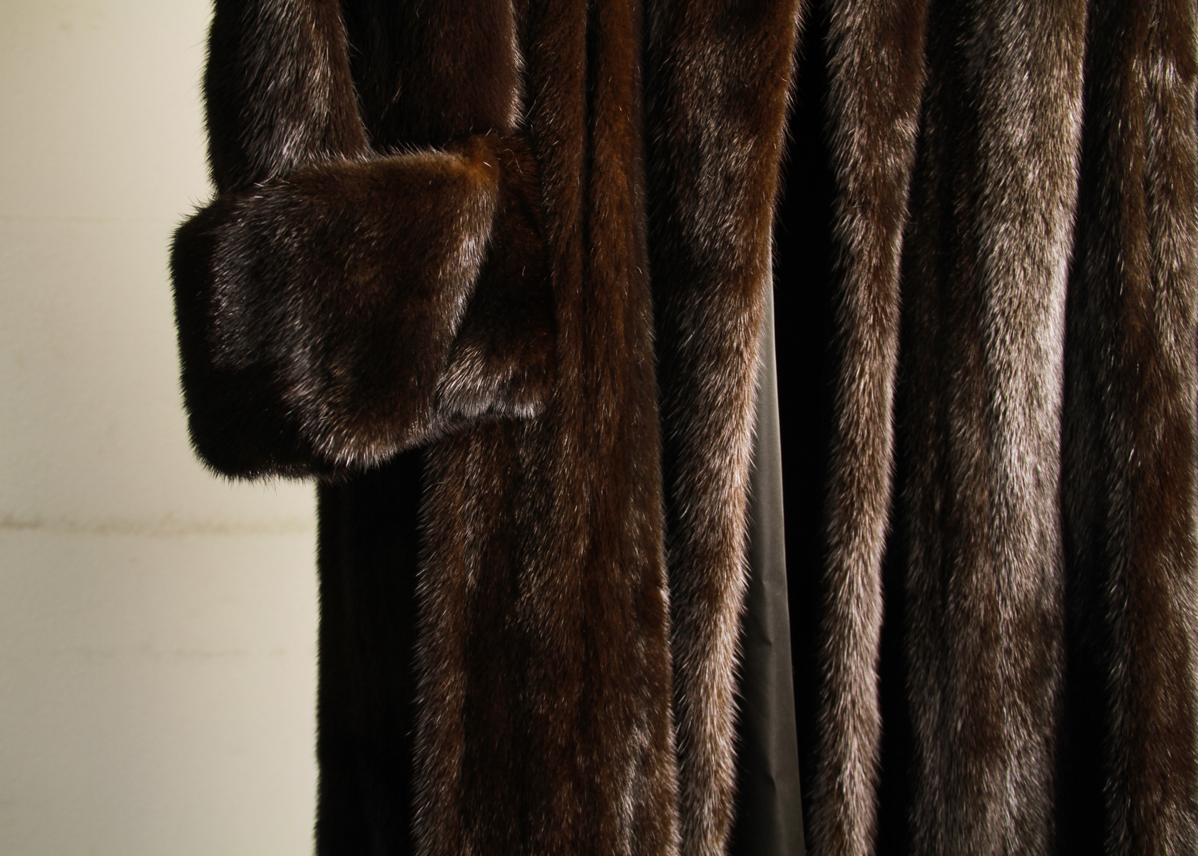 Chocolate Mink Coat with Chinchilla Collar by John Ross