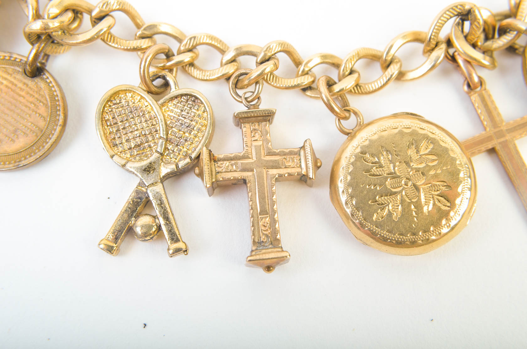 12K Gold Charm Bracelet
