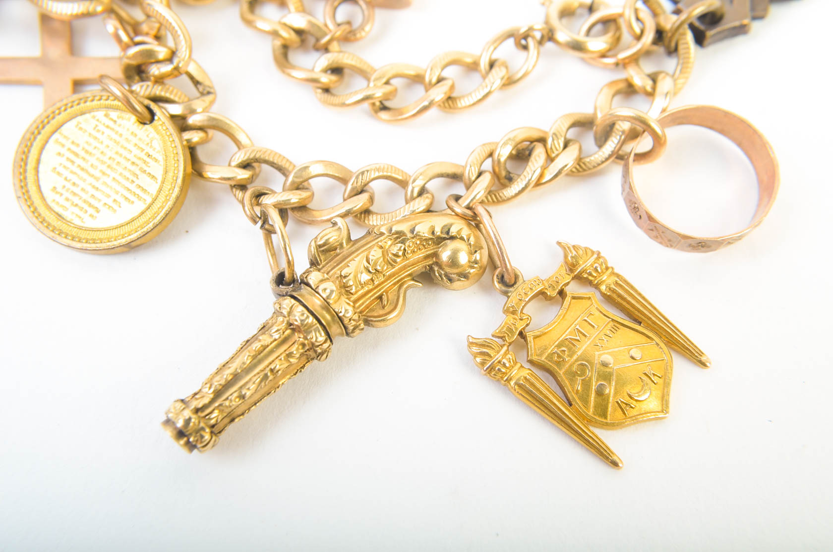 12K Gold Charm Bracelet