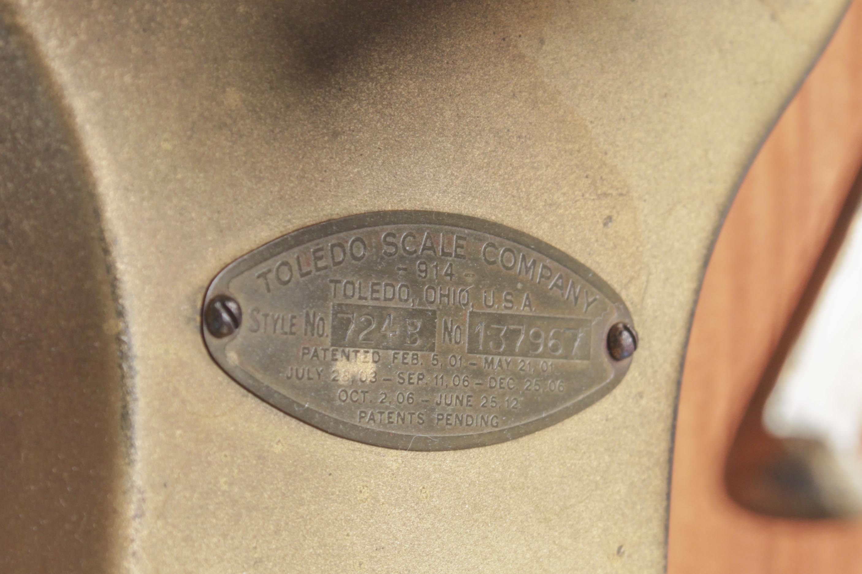 Early 20th Century Toledo Scale Company Postal Scale