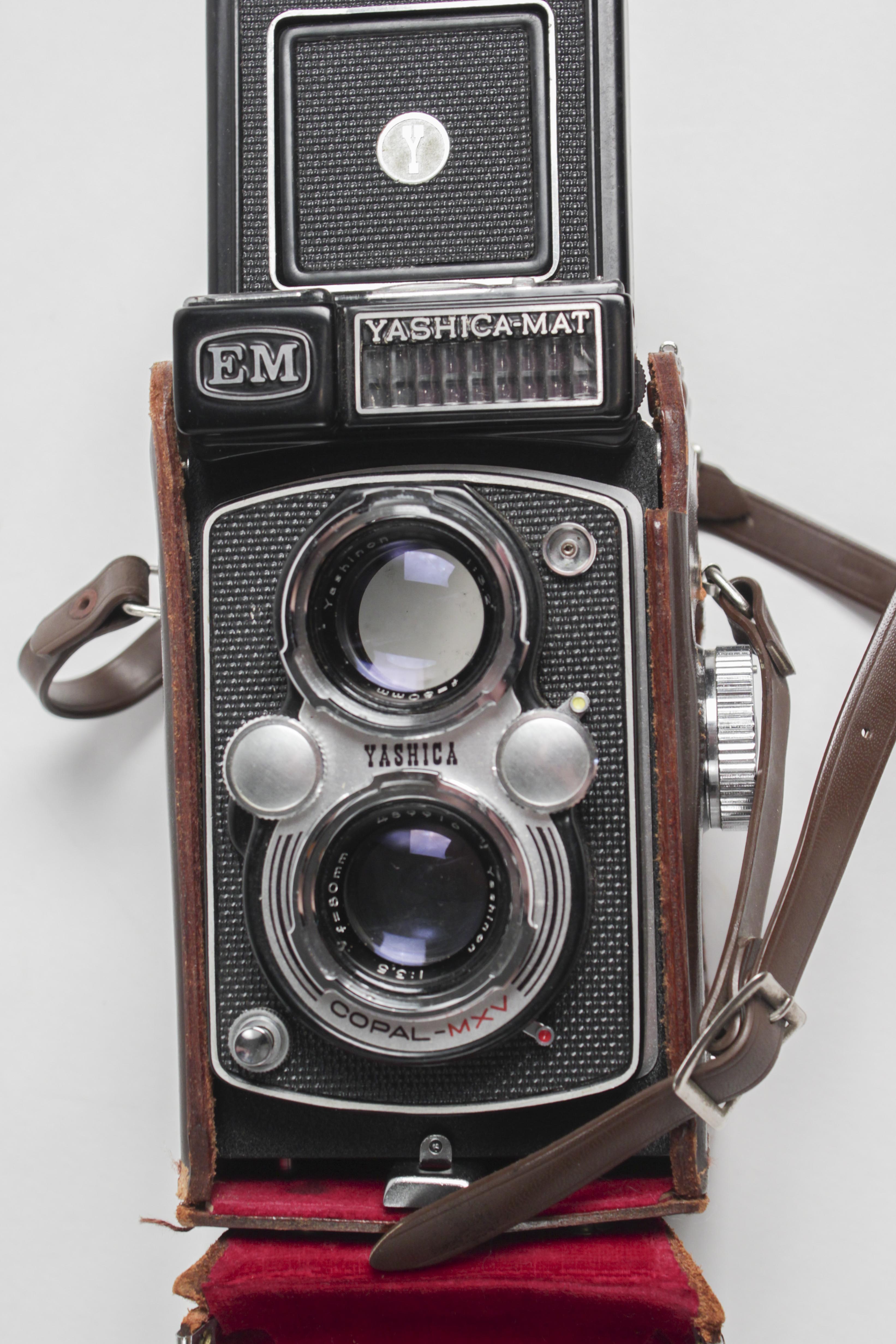Yashica-Mat EM Double Lens Camera in Leather Case