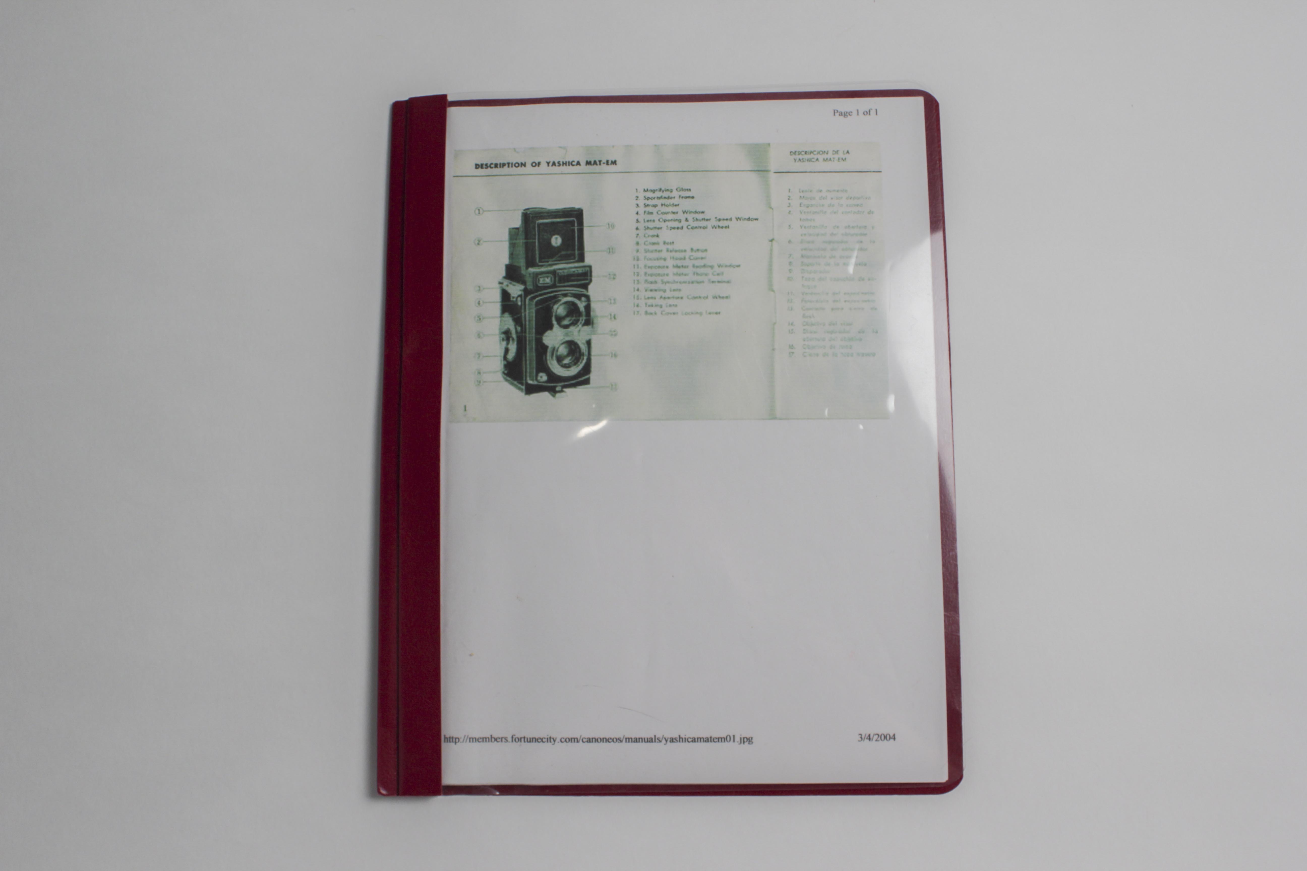 Yashica-Mat EM Double Lens Camera in Leather Case