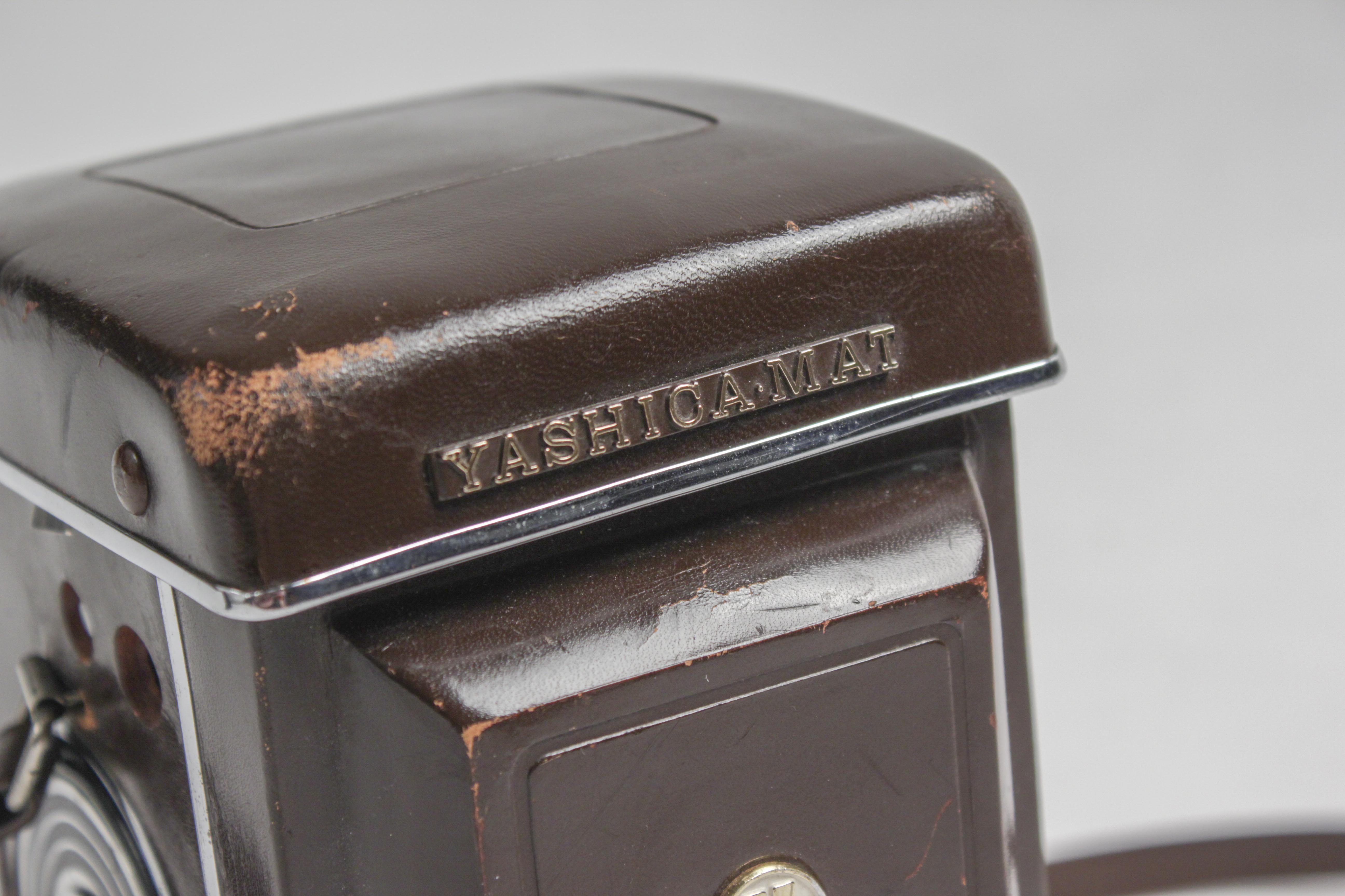 Yashica-Mat EM Double Lens Camera in Leather Case
