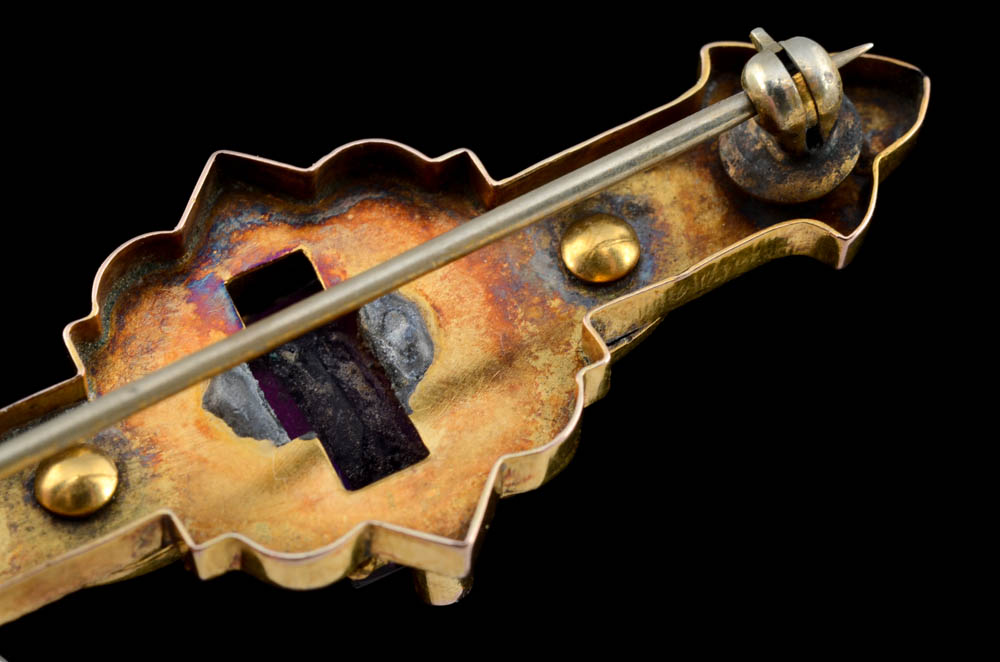 Victorian 10K Gold Filled Etruscan Revival Brooch