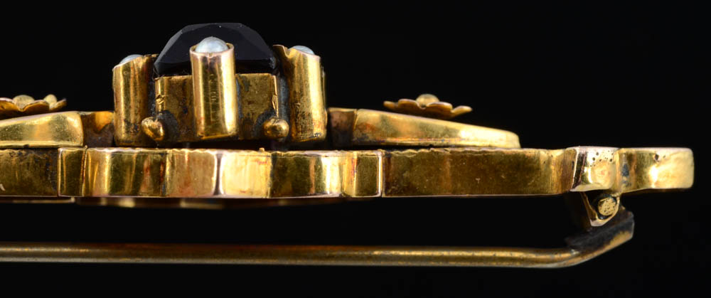 Victorian 10K Gold Filled Etruscan Revival Brooch