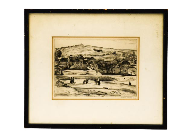 Mortimer Borne Drypoint Etching