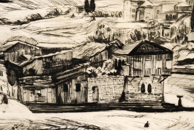 Mortimer Borne Drypoint Etching