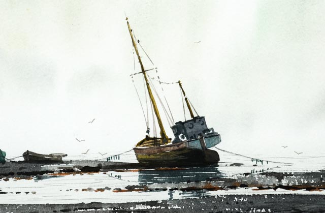 Original Alan Whitehead Maritime Watercolor