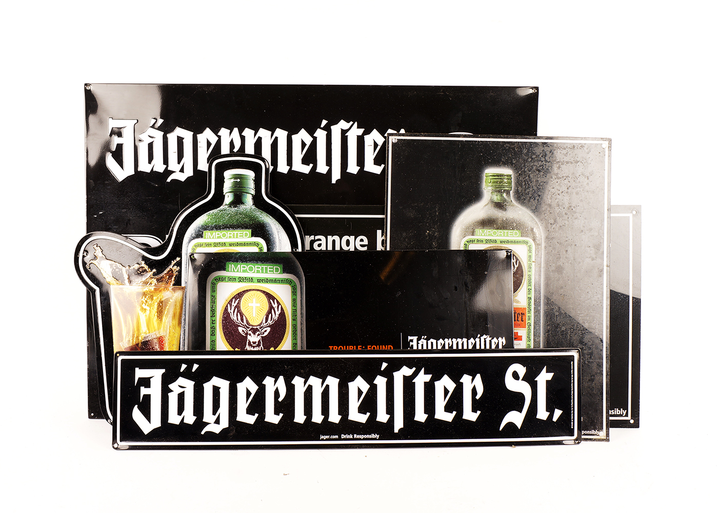 Jagermeister Metal and Plastic Bar Sign Collection