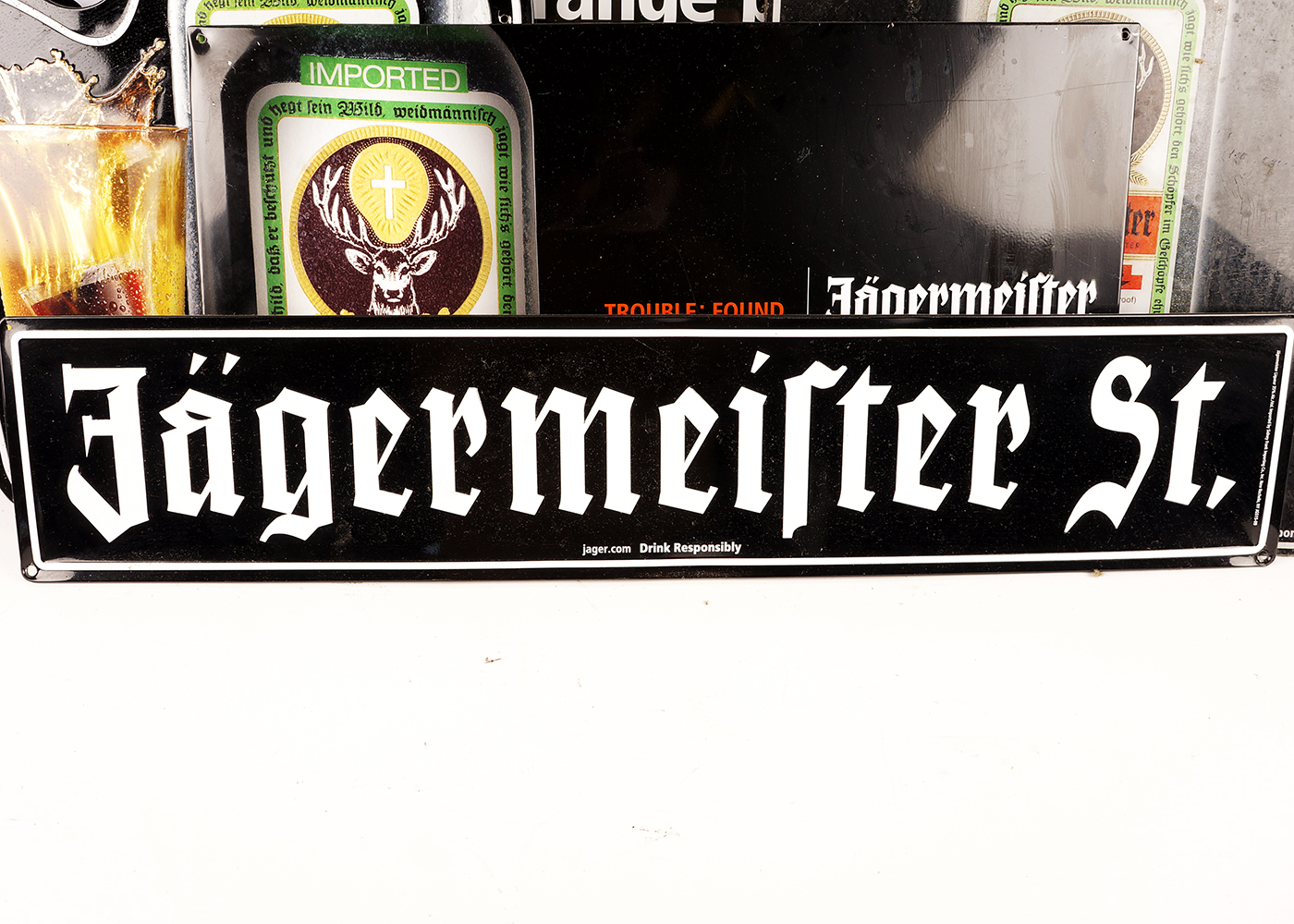 Jagermeister Metal and Plastic Bar Sign Collection
