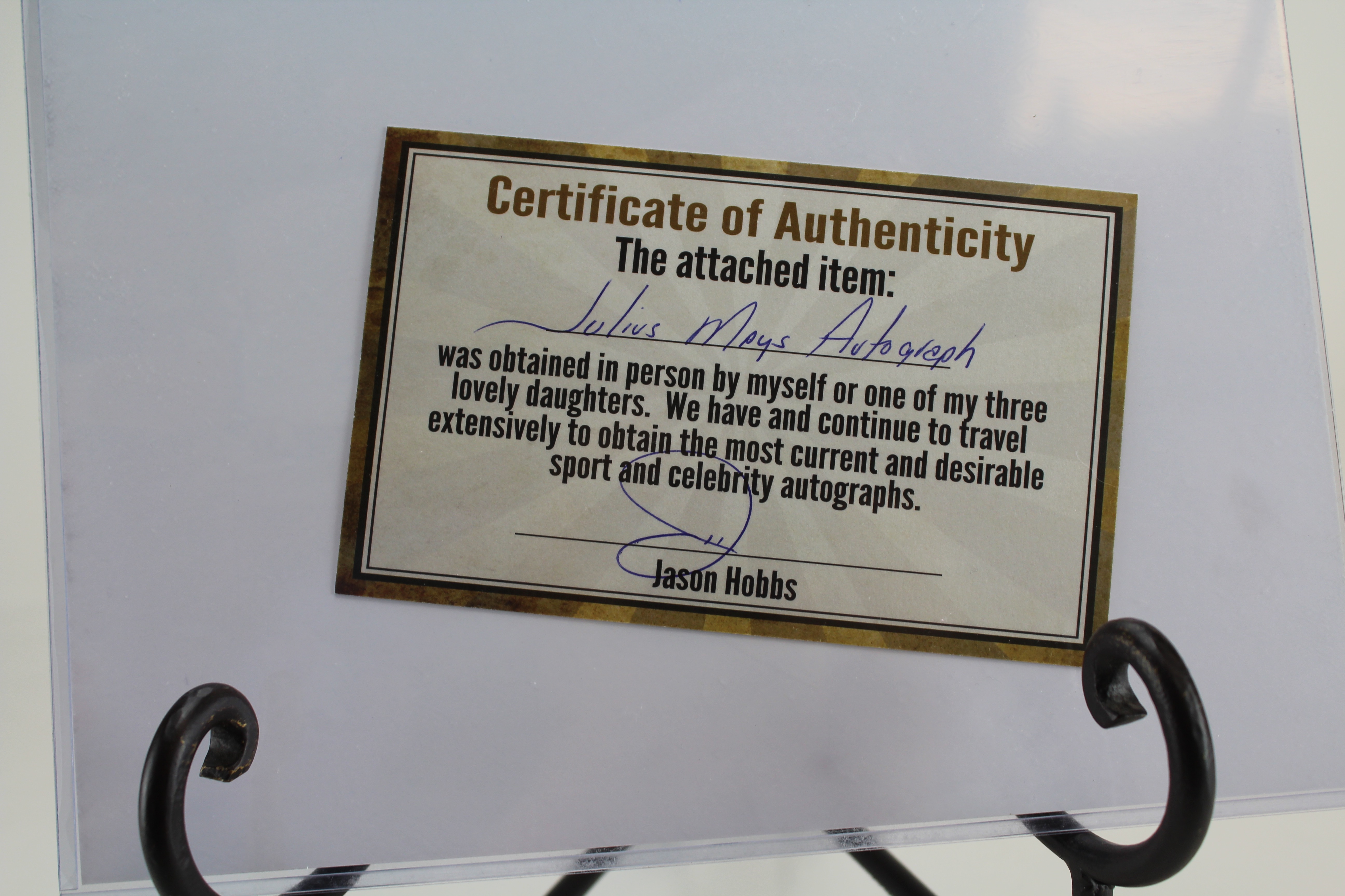 Julius Mays Autographed Photo