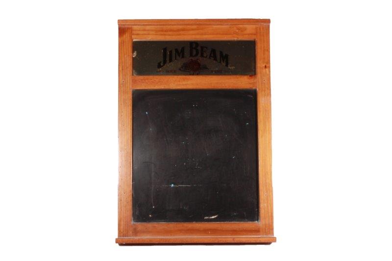 Jim Beam Wood Framed Mirror and Chalkboard