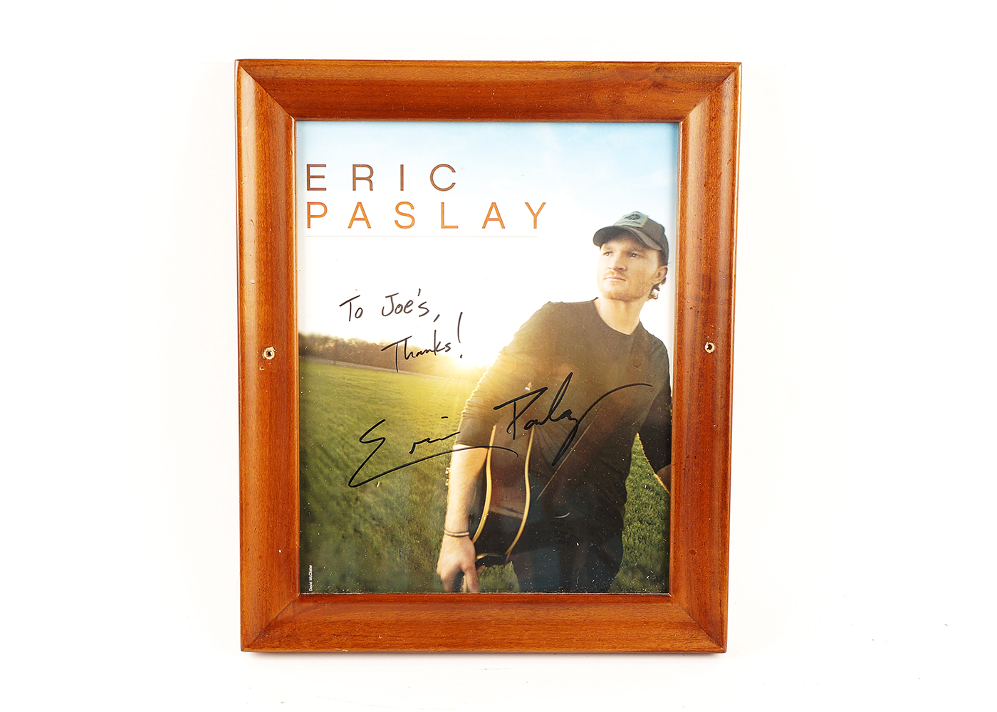 Signed Eric Paslay Framed Promotional Photo