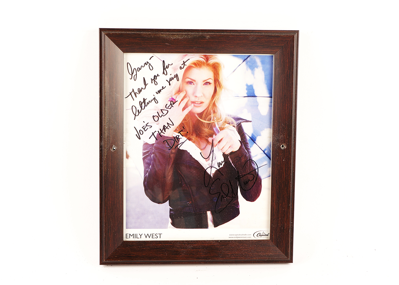 Signed Emily West Framed Promotional Photo