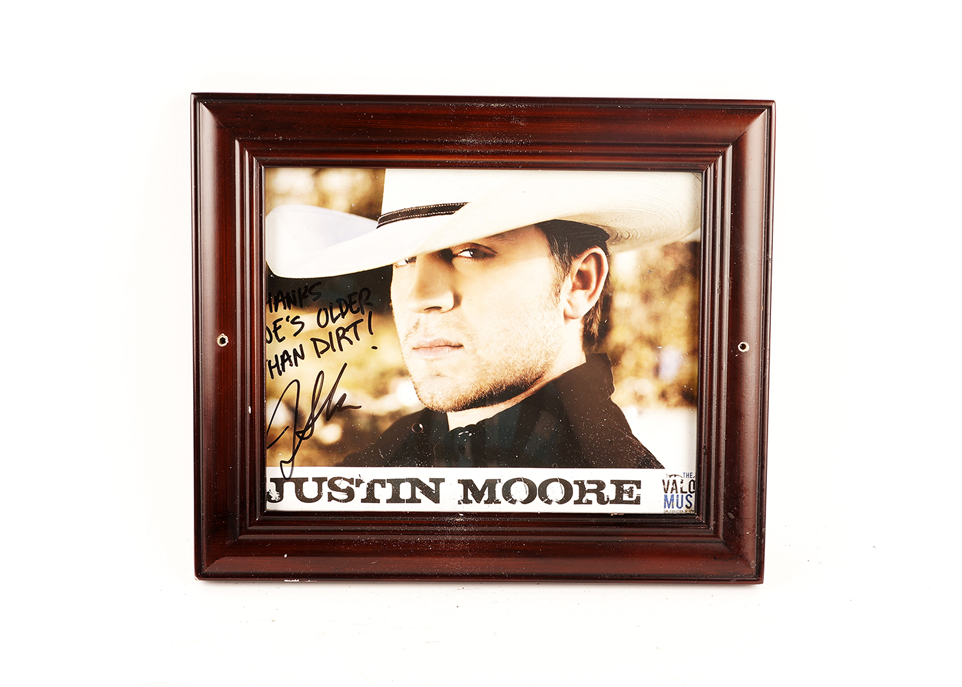Signed Justin Moore Framed Promotional Photo