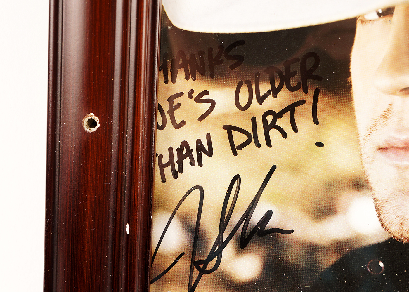 Signed Justin Moore Framed Promotional Photo