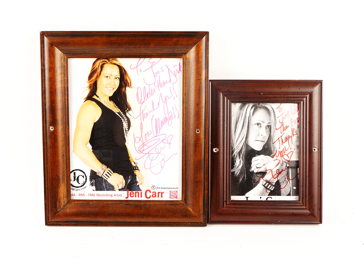 Signed Framed Jeni Carr Promotional Photos