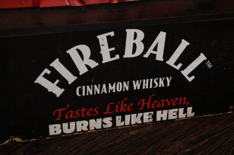 Substantial Fireball Whiskey Resin Statue